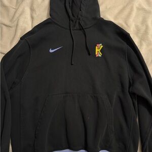 Nike Black and Blue Men's Hoodie